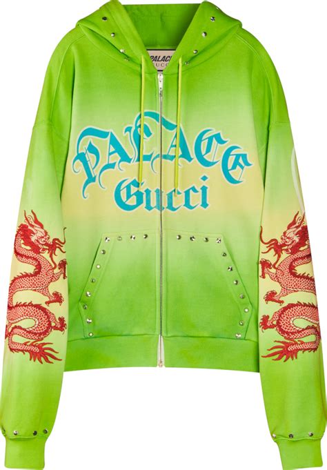 gucci palace hoodie green|palace x gucci shirts.